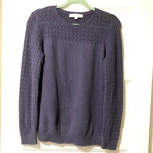 Ann Taylor Navy Knit Sweater, Women's M